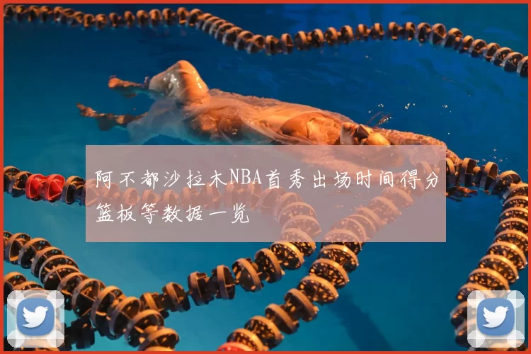 阿不都沙拉木NBA首秀出场时间得分篮板等数据一览