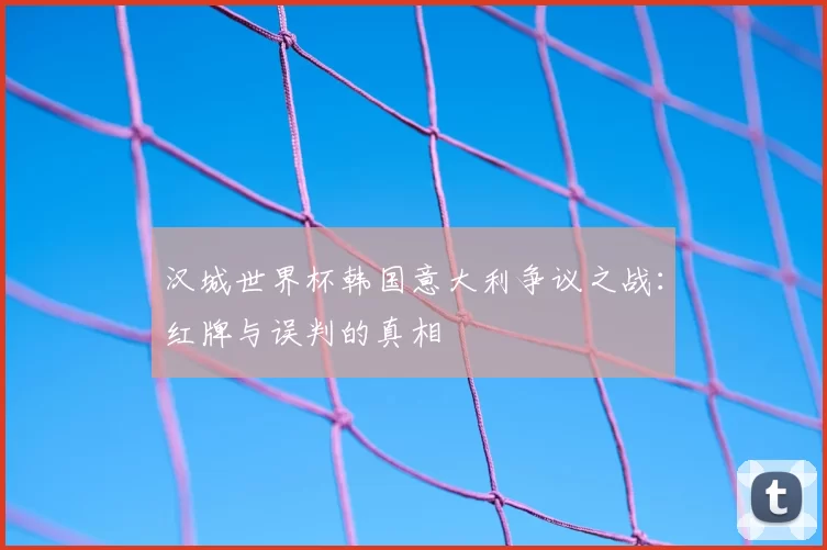 汉城世界杯韩国意大利争议之战:红牌与误判的真相